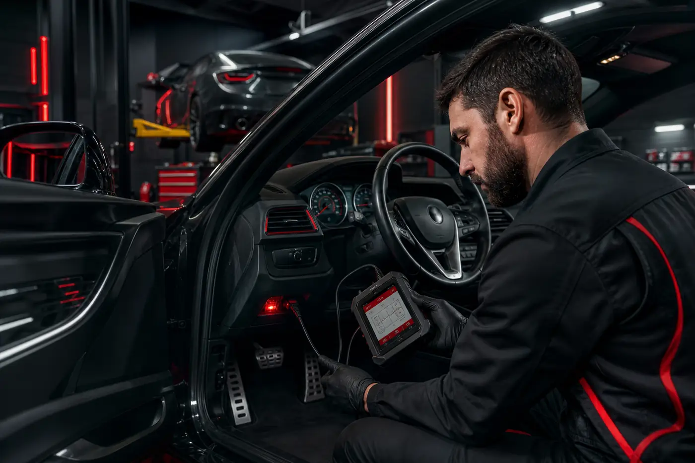 Diagnostic scan for check engine light at Plymouth Michigan auto repair shop