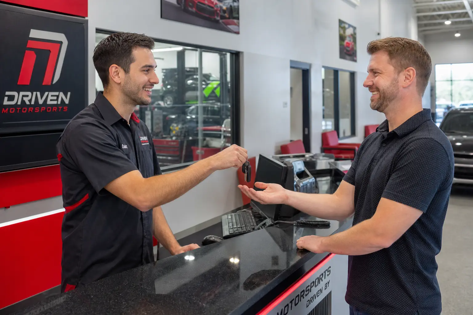 Customer receiving keys